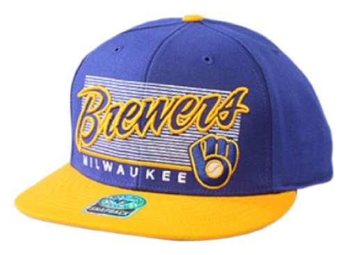 MLB Men's Milwaukee Brewers Kalvin Snapback Cap (Royal, OSFA)