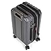 DELSEY PARIS Titanium Hardside Expandable Luggage with Spinner Wheels Checked Luggage, Black Cherry Red, Checked-Medium 25 Inch