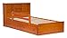 Palace Imports 100% Solid Wood Kansas Twin Mate’s Bed, Bed Only, Honey Pine, 15”H x 42”W x 76”L, 12 Slats, 2 Drawers Included. Optional Headboard Sold Separately. Requires Assembly
