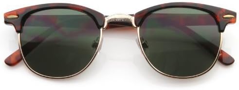 Vintage Half Frame Semi-Rimless Wayfer Style Classic Optical RX Sunglasses