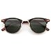 Classic Half Frame Vintage Retro Classic Sunglasses Horned Rim (Demi/Smoke, 52)