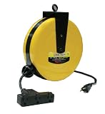 Reelcraft LD2030-163-9 Spring Driven Cord Reel with 30-Feet of 16/3 Cord and Triple Outlet