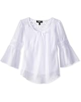 Amy Byer Big Girls' Top with Lace-Inset Bell Sleeves
