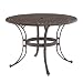 42″ Outdoor Dining Table with Patterned Top in Rust Brown Finish