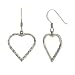 Sterling Silver Open Heart Dangle Earrings