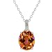 4.16 Ct Oval Twilight Orange Mystic Quartz and Topaz Sterling Silver Pendant 4.16 Ct Oval Twilight Orange Mystic Quartz and Topaz Sterling Silver Pendant