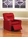 Red Microfiber Kids Recliner Chair With Cup Holder