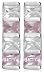 Silver 4mm Pink & White Square Cubic Zirconia Stick Earrings