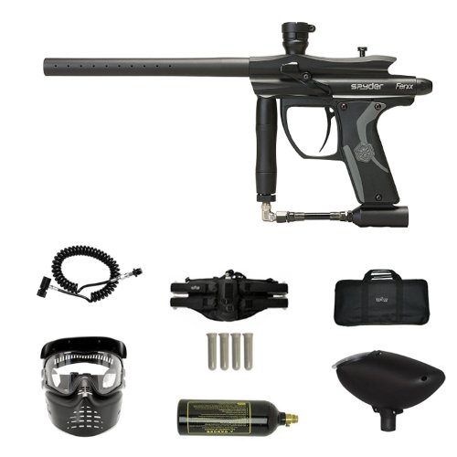 Spyder 2012 Fenix Paintball Marker Gun Diamond Black Player Package