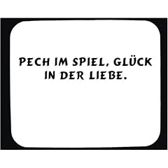 Mauspad mit Pech im Spiel, Gl�ck in der Liebe. Dekoration