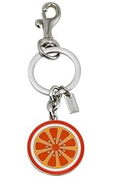 Coach Orange Mini Offspinner Keychain 92506SVMC
