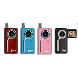 Jazz DV151 Flip Style, RED Ultra Slim 60 Minute Camcorder with 1.5