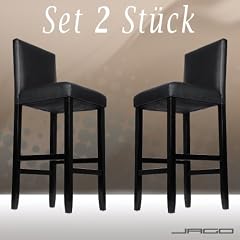 Barhocker 2er Set mit Lehne Holz Design Barstuhl Tresenstuhl Bar Hocker