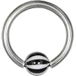 14 Gauge Midnight Beach Ball Bcr Captive Ring