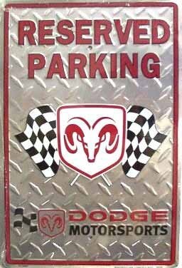Best Price America sports Dodge Motorsports Racing PARKING SIGNS Sign