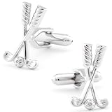 41xebnCWJJL. SL160  Silver Golf Set Cufflinks   CL CH 170317