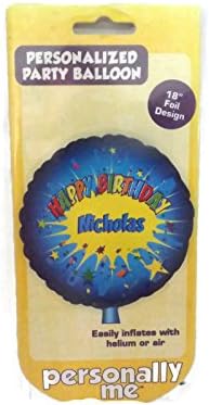 Personalized Party Balloon Decoration Happy Birthday Nicholas (1 Pack)