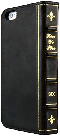 xinyishi Genuine Leather Case [ Wallet with Card Slots Design ] for iPhone 6 4.7" (Black)