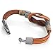 URBAN JEWELRY Tan Leather Nautical Knot Bracelet for Him and Her, Unisex, Leather, 8