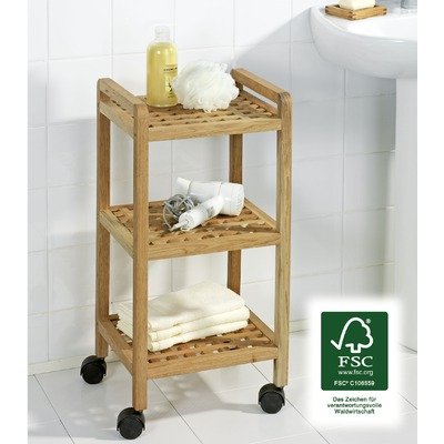 Wenko 8268500 Rollregal 3 Etagen Nordic FSC Preisvergleich