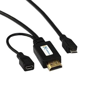 Cable Matters Gold Plated Premium Micro USB to HDMI MHL Cable in Black 6 ft