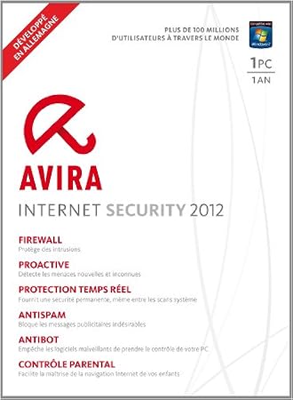Avira internet security 2012 (1 poste, 1 an)