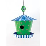 Red Carpet Studios Ltd. Lynn Morris Designs Green and Blue Tin Birdhouse by Red Carpet