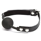 Bondage Boutique Intermediate Black Silicone Ball Gag Black