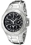 Mens Saratoga Silver Dial Stainless Steel Black Rubber