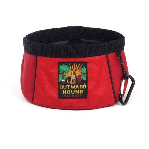 Kyjen Outward Hound 48-Ounce Port-A-Bowl, Red