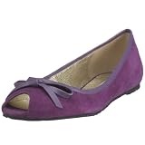 Buffalo 207-1819 Damen Peeptoe Ballerina Wildleder