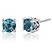 Scroll Design 2.00 Carats London Blue Topaz Round title=