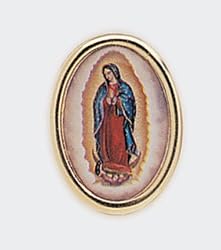 Gold Plated Religious Lapel Pin - Our Lady of Guadalupe