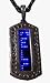 Men's BLUE 4 DIGIT LED DOG TAG Punk Rock Metal