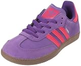 41xf H%2BMl8L. SL160  adidas Originals Samba Nubuck Sneaker (Little Kid/Big Kid),Sharp PurpleSharp RedSharp Red,4 D US Big Kid