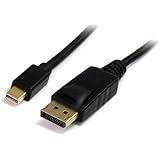 StarTech.com 6 ft Mini DisplayPort to DisplayPort 1.2 Adapter Cable M/M - DisplayPort 4k with HBR2 support - 6 feet Mini DP to DP Cable