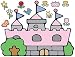 Roommates Hello Kitty Princess Castle Giant Mural