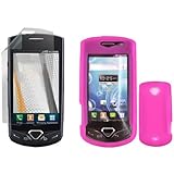 iNcido Brand Samsung GEM i100 Combo Trans. Hot Pink Silicone Skin Case Face ....