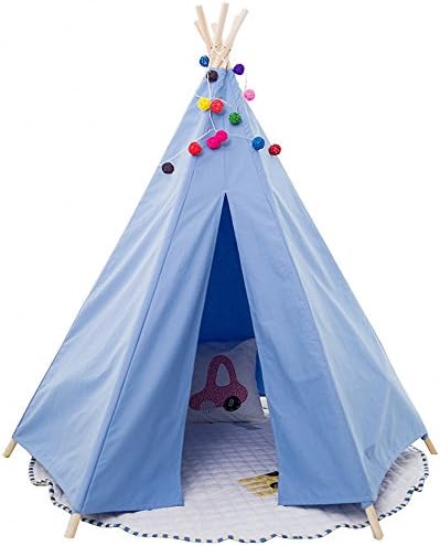 Unique Six Poles Big Size Indian Tent - Lovely Blue Color Teepee