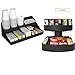 Mind Reader SNACOMORG-BLK Coffee Condiment and Snack Organizer, Home, Office, Breakroom, 2 Pack, Black