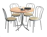 BISTRO SET (HOME) Four Stacking Chairs and a Round Table