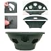 6 x Easy fill Wall baskets or planters 18" Green with free feed