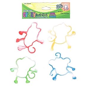 Crazy Monkeys Glow In Dark And Tie Dye Rubber Bands 16pk