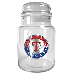 Texas Rangers MLB 31oz Glass Candy Jar - Primary Logo by Great American Products