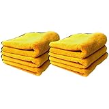 Chemical Guys MIC_507_06 Professional Grade Premium Microfiber Towel, Gold (16 in. x 24 in.) (Pack of 6)