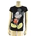 Disney Mickey Mouse T-Shirt Crew Neck Cotton Distressed Vintage Print Tee Top Junior