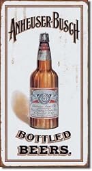 Anheuser Busch - Bottled Beers Metal Tin Sign