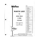 1959 DODGE TRUCK Parts Book List Guide Catalog by Dodge