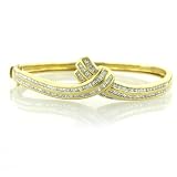 14K Yellow Gold 1.50 Carat Bangle Bracelet