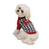 Dog Houndstooth Sweater Large